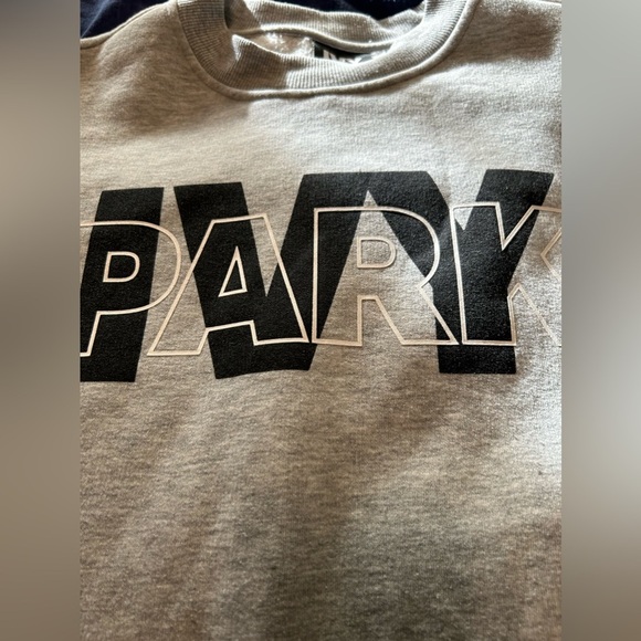 Ivy Park grey sweatshirt size small black and white font - Picture 2 of 5